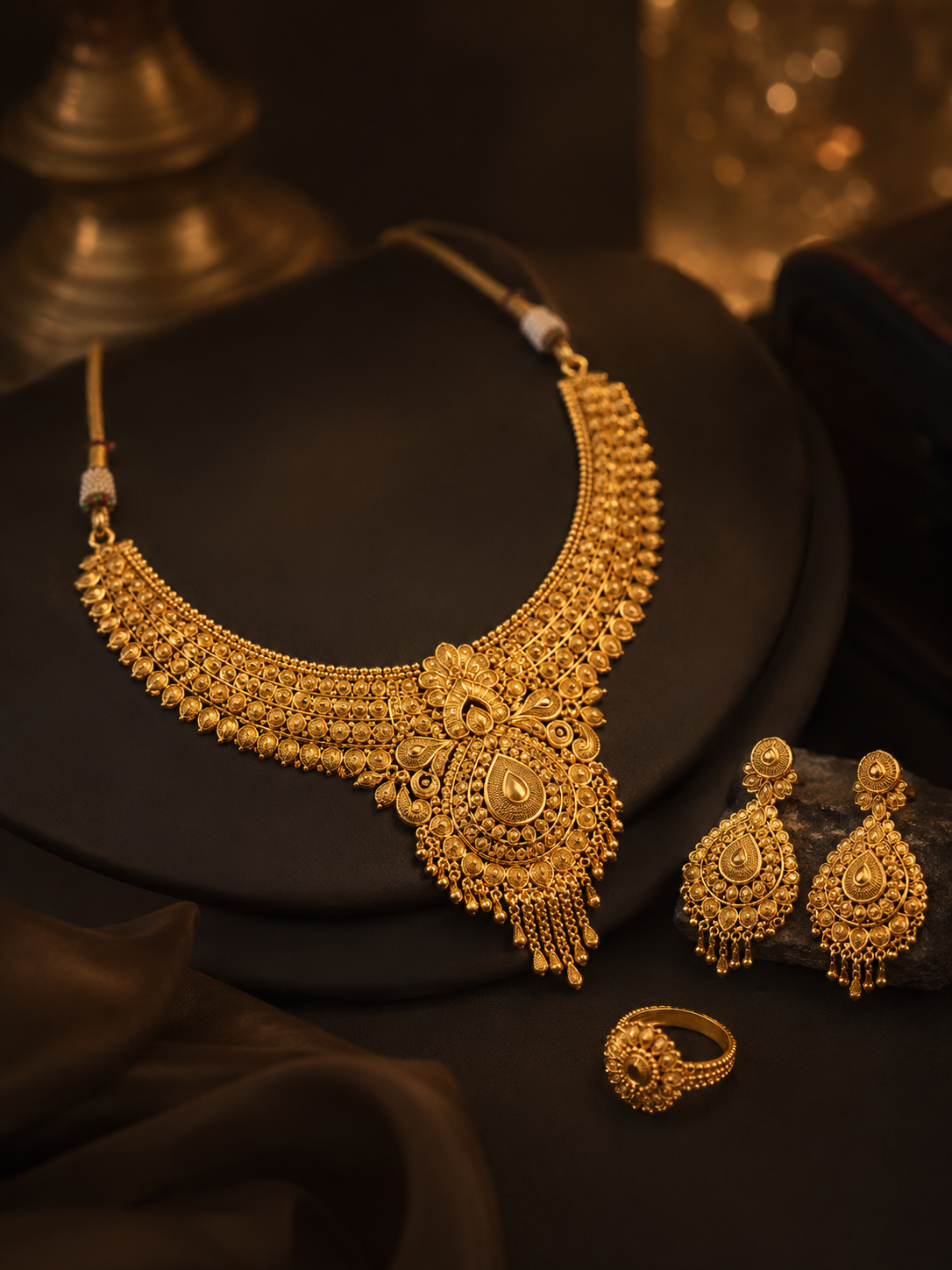 Gold bridal set