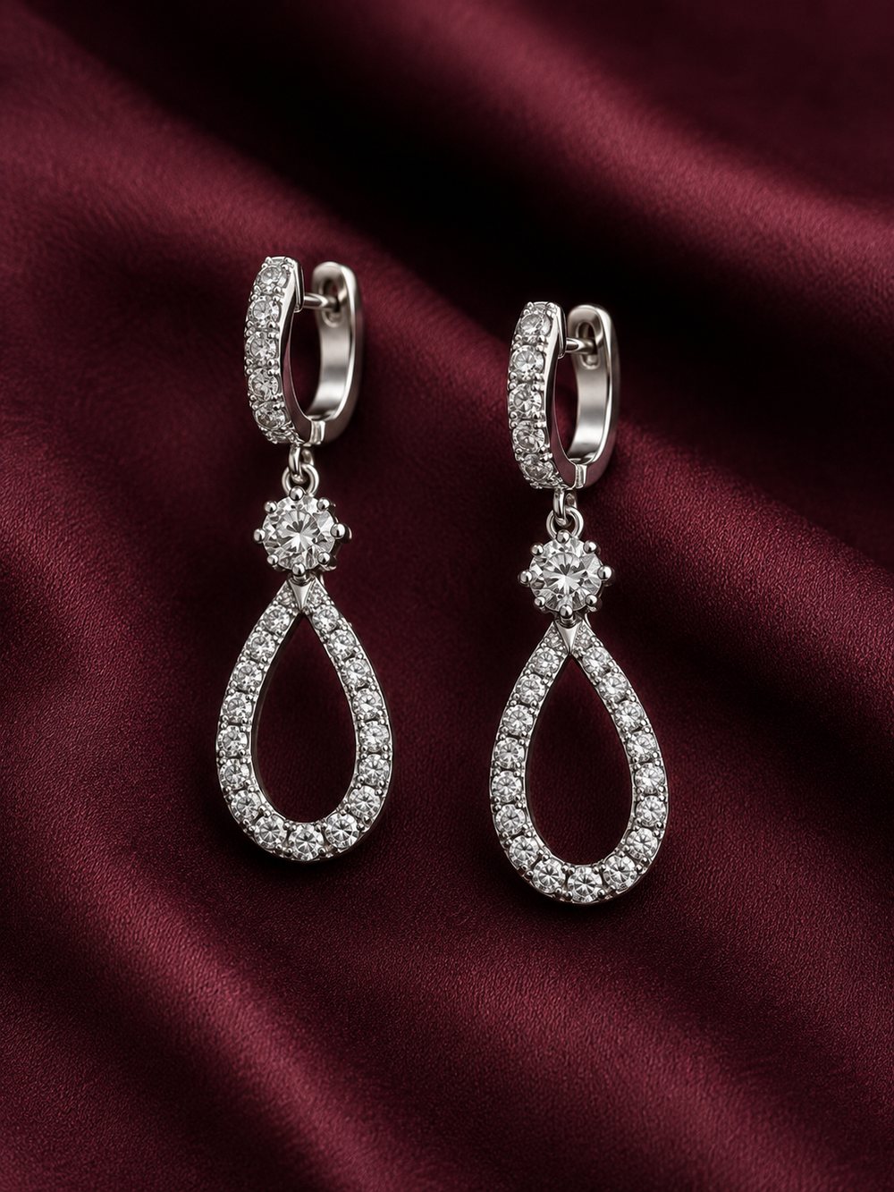 Diamond drop earrings