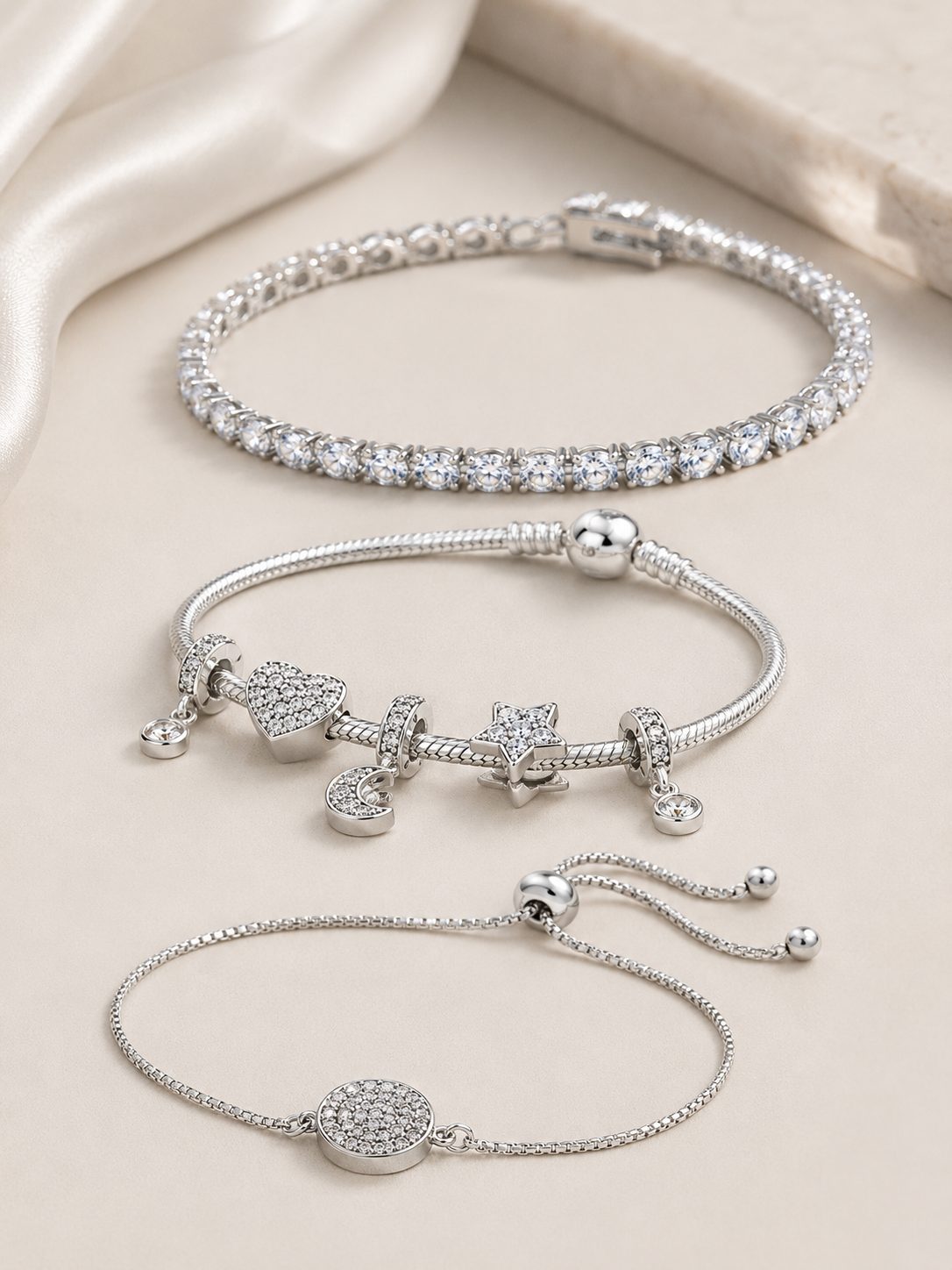 Silver bracelets
